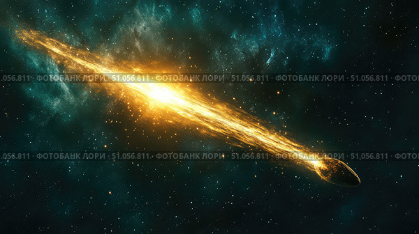 astronomy stretching comet ai generated. Стоковое AI-изображение, AI-художник Vectorwin / Фотобанк Лори