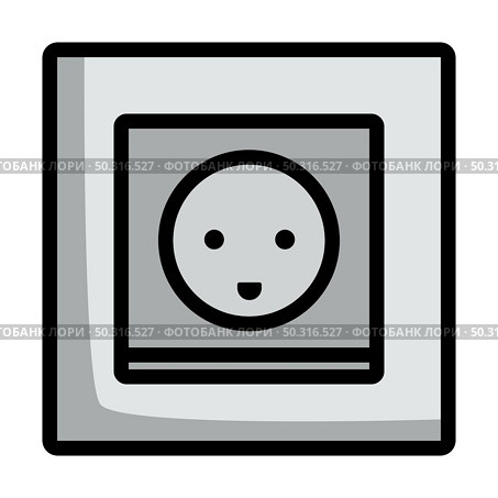 Austria Electrical Socket Icon. Editable Bold Outline With Color Fill Design. Vector Illustration. Стоковая иллюстрация, агентство Ingram Publishing / Фотобанк Лори