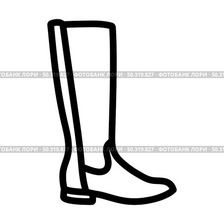 Autumn Woman Boot Icon. Bold outline design with editable stroke width. Vector Illustration. Стоковая иллюстрация, агентство Ingram Publishing / Фотобанк Лори
