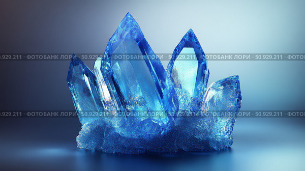 azurite blue crystal ai generated. Стоковое AI-изображение, AI-художник Vectorwin / Фотобанк Лори