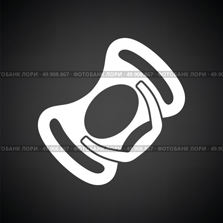 Baby soother icon. Black background with white. Vector illustration. Стоковая иллюстрация, агентство Ingram Publishing / Фотобанк Лори