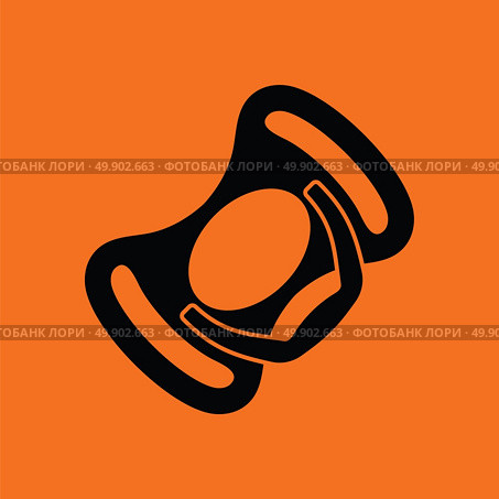 Baby soother icon. Orange background with black. Vector illustration. Стоковая иллюстрация, агентство Ingram Publishing / Фотобанк Лори