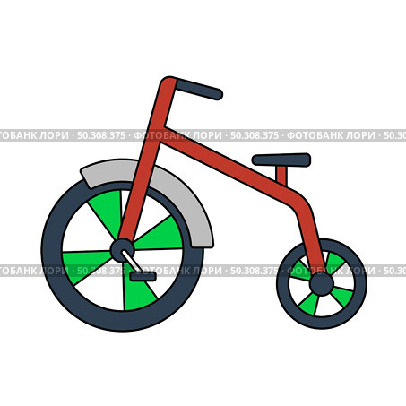 Baby Trike Icon. Editable Outline With Color Fill Design. Vector Illustration. Стоковая иллюстрация, агентство Ingram Publishing / Фотобанк Лори