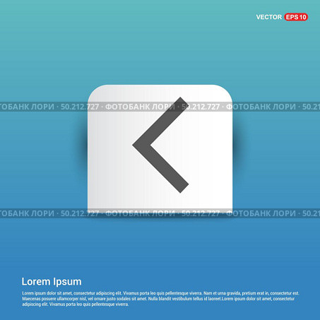 Back Icon - Blue Sticker button. Стоковая иллюстрация, агентство Ingram Publishing / Фотобанк Лори