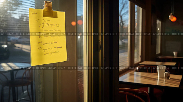 back note on door ai generated. Стоковое AI-изображение, AI-художник Vectorwin / Фотобанк Лори