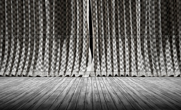 Background curtains and wood floor. Abstract background. Fabric texture Curtains. Стоковое фото, агентство Ingram Publishing / Фотобанк Лори