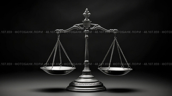 balance justice scales black and white ai generated. Стоковое AI-изображение, AI-художник Vectorwin / Фотобанк Лори