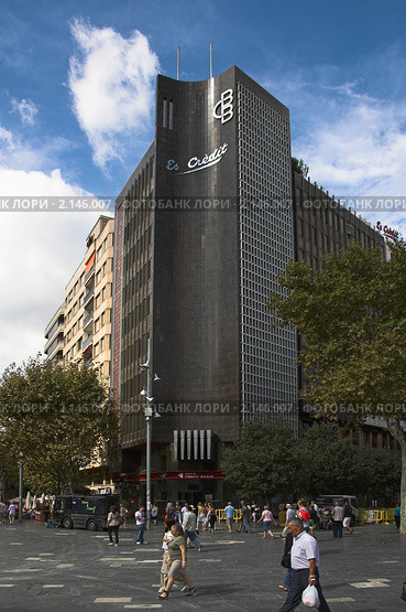 Банк. Banco de Credito Balear. Площадь Испании. Пальма-де-Майорка. (2010 год). Редакционное фото, фотограф Вадим Хомяков / Фотобанк Лори