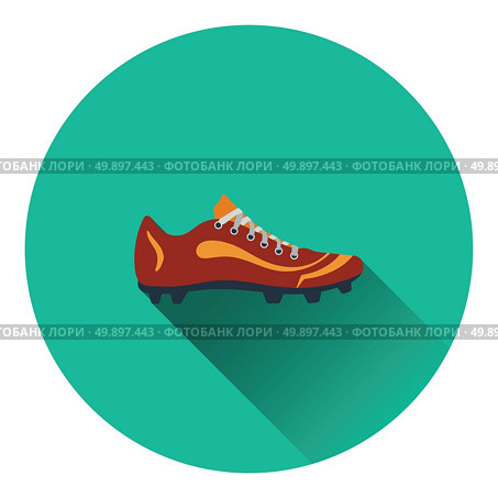 Baseball boot icon. Flat color design. Vector illustration. Стоковая иллюстрация, агентство Ingram Publishing / Фотобанк Лори