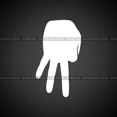 Baseball catcher gesture icon. Black background with white. Vector illustration. Стоковая иллюстрация, агентство Ingram Publishing / Фотобанк Лори
