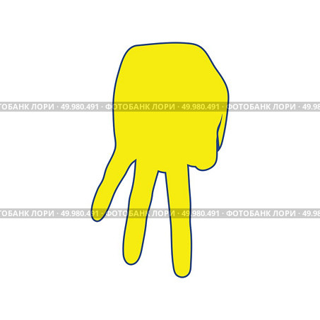 Baseball catcher gesture icon. Thin line design. Vector illustration. Стоковое фото, агентство Ingram Publishing / Фотобанк Лори