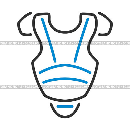 Baseball Chest Protector Icon. Editable Bold Outline With Color Fill Design. Vector Illustration. Стоковая иллюстрация, агентство Ingram Publishing / Фотобанк Лори