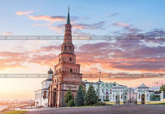 Башня Сююмбике в Казанском кремле (2015 год). Редакционное фото, фотограф Baturina Yuliya / Фотобанк Лори