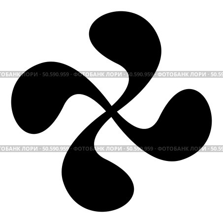 Basque Cross Lauburu Lauborou Eusko icon black color vector illustration image flat style simple. Basque Cross Lauburu Lauborou Eusko icon black color vector illustration image flat style. Стоковая иллюстрация, агентство Ingram Publishing / Фотобанк Лори
