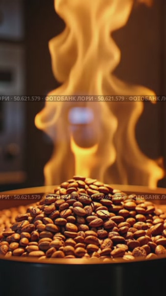 Beans freshly baked hot cool down inside roasting machine. Стоковое AI-видео, аниматор Sergey Grishin / Фотобанк Лори