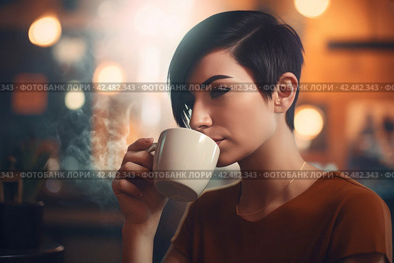 Beautiful lady singer. Generate ai. Стоковое AI-изображение, AI-художник Иван Рябоконь / Фотобанк Лори