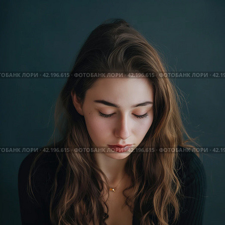 Beautiful woman crying out of anguish. Стоковое AI-изображение, AI-художник Кирилл Черезов / Фотобанк Лори