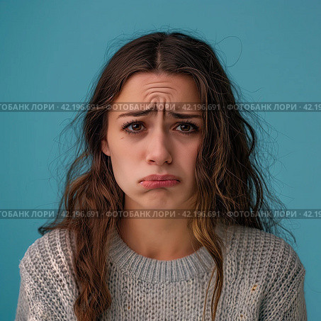 Beautiful woman crying out of anguish. Стоковое AI-изображение, AI-художник Кирилл Черезов / Фотобанк Лори