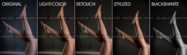 Before and after skin processing in photo editor, collage set pictures. Beauty woman legs model before and after retouching with photo editors. Edited photos being compared concept. Copy ad text space. Стоковое фото, фотограф Aleksandr Golubev / Фотобанк Лори