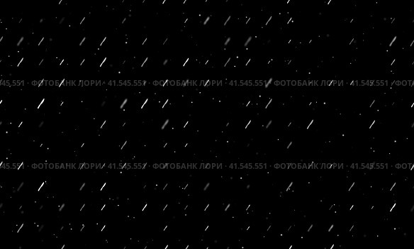 Бесшовный фоновый узор из равномерно расположенных белых символов кухонных ножей разного размера и непрозрачности. Иллюстрация на черном фоне со звездами. Стоковая иллюстрация, иллюстратор Карпенко Алексей / Фотобанк Лори
