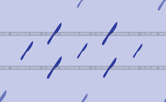 Бесшовный узор из крупных изолированных синих символов кухонного ножа. Узор разделен линией элементов более светлых тонов. Иллюстрация на светло-голубом фоне. Стоковая иллюстрация, иллюстратор Карпенко Алексей / Фотобанк Лори