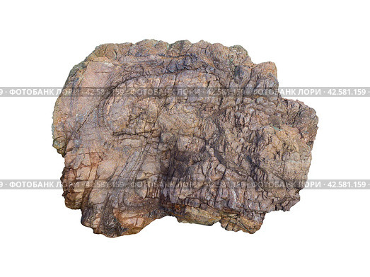 Big natural stone boulders. Isolated on white background. Beautiful textures for templates, backgrounds. Стоковое фото, фотограф bashta / Фотобанк Лори
