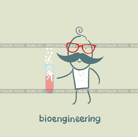 bioengineer holding a test tube. Стоковая иллюстрация, агентство Ingram Publishing / Фотобанк Лори
