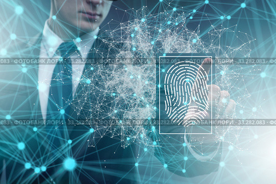 Biometrics security access concept with fingerprint. Стоковое фото, фотограф Elnur / Фотобанк Лори
