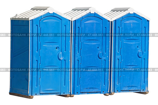 Биотуалеты на белом фоне. Bio-toilets on a white background. (2022 год). Стоковое фото, фотограф Татьяна Д / Фотобанк Лори