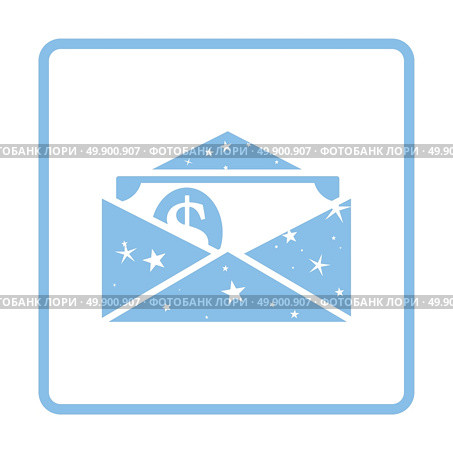 Birthday gift envelop icon with money  . Blue frame design. Vector illustration. Стоковая иллюстрация, агентство Ingram Publishing / Фотобанк Лори
