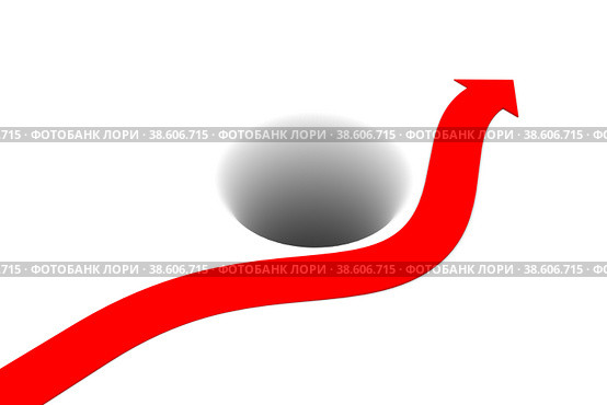 Black hole arrow 3d illustration. Стоковая иллюстрация, иллюстратор Максим Иванов / Фотобанк Лори