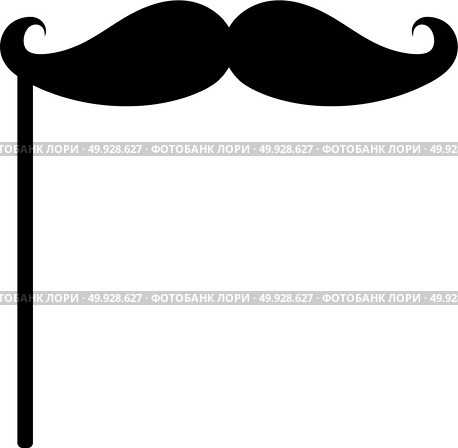 Black mustach on the wand for a holiday and festival. Стоковая иллюстрация, агентство Ingram Publishing / Фотобанк Лори