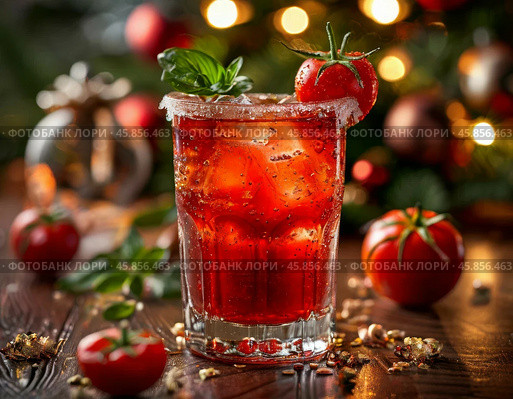 Bloody Mary is an alcoholic cocktail made from vodka and tomato juice. Стоковое фото, фотограф Сергей Елизарьев / Фотобанк Лори