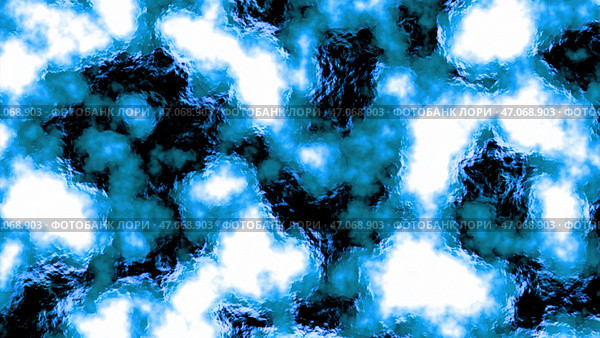 Blue and black color visualization of neurons motion. Стоковая иллюстрация, иллюстратор David Kashakhi / Фотобанк Лори