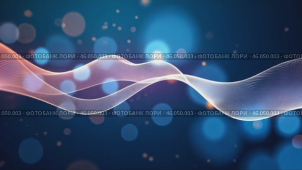 Blue and orange wave with a lot of dots in the background. Стоковое AI-видео, аниматор Sergey Grishin / Фотобанк Лори