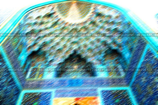 blur in iran abstract texture of the  religion  architecture mosque roof persian history. Стоковое фото, агентство Ingram Publishing / Фотобанк Лори