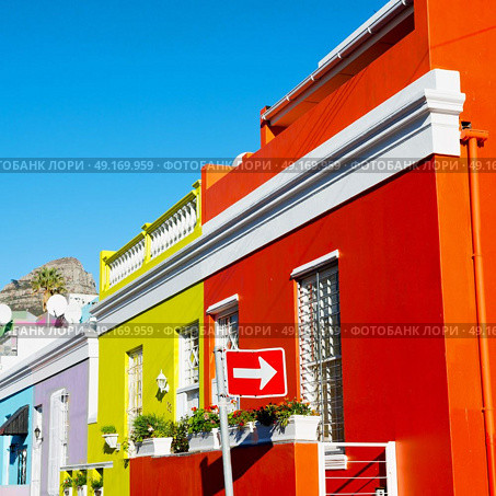 blur in south africa cape town    bo kaap architecture   like   texture background. Стоковое фото, агентство Ingram Publishing / Фотобанк Лори
