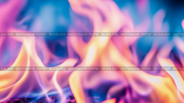 Blurry chromatic flame effect, abstract element for dynamic project. Стоковое AI-изображение, AI-художник Данила Большаков / Фотобанк Лори
