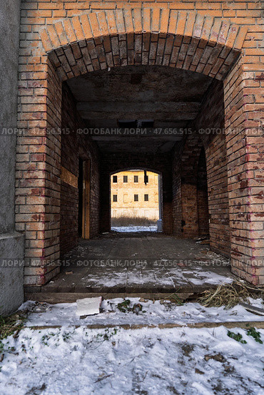 Бобруйская крепость, заброшенные здания зимой. Стоковое фото, фотограф Пучков Андрей Александрович / Фотобанк Лори