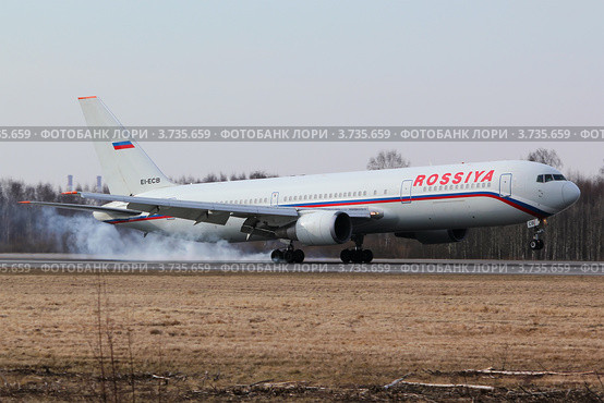 Боинг 767 авиакомпании Россия (2012 год). Редакционное фото, фотограф Сергей Крамарев / Фотобанк Лори