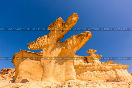 Bolnuevo Mazarron eroded sandstones in Murcia spain. Стоковое фото, агентство Ingram Publishing / Фотобанк Лори