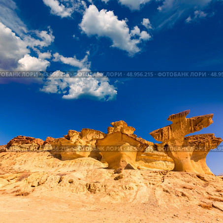 Bolnuevo Mazarron eroded sandstones in Murcia spain. Стоковое фото, агентство Ingram Publishing / Фотобанк Лори