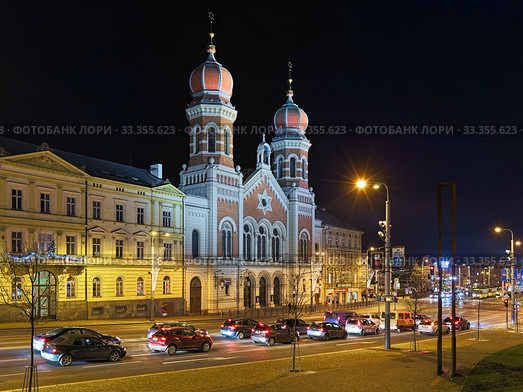 Большая синагога в Пльзени, Чехия (2019 год). Редакционное фото, фотограф Михаил Марковский / Фотобанк Лори
