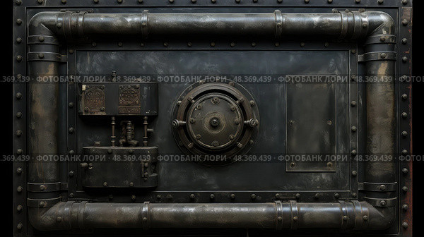 bolts submarine door ai generated. Стоковое AI-изображение, AI-художник Vectorwin / Фотобанк Лори