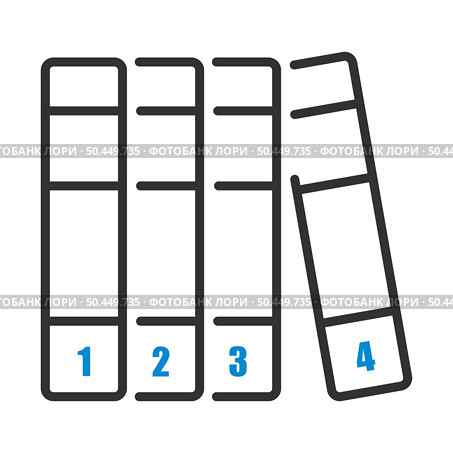 Books Volumes Icon. Editable Bold Outline With Color Fill Design. Vector Illustration. Стоковая иллюстрация, агентство Ingram Publishing / Фотобанк Лори