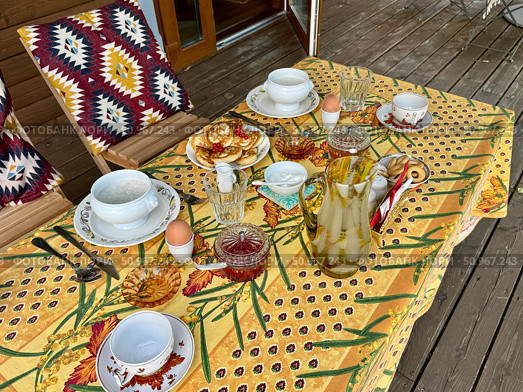 Breakfast in a Provencal-style country house in summer. Стоковое фото, фотограф Соболева Наталия / Фотобанк Лори