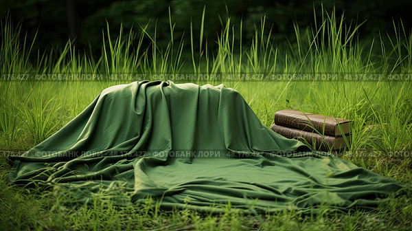breathable bamboo fabric ai generated. Стоковое AI-изображение, AI-художник Vectorwin / Фотобанк Лори