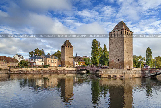 Bridge Ponts Couverts, Strasbourg (2016 год). Стоковое фото, фотограф Boris Breytman / Фотобанк Лори