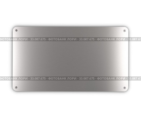 brushed metal plaque with screws. Стоковое фото, фотограф Olivier Le Moal / PantherMedia / Фотобанк Лори