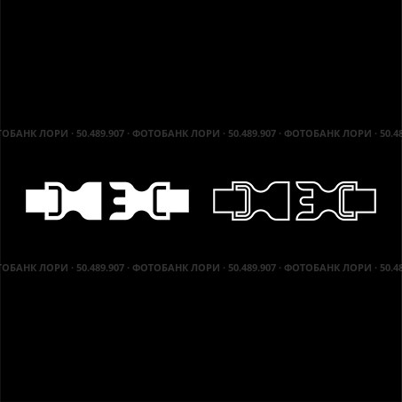Buckle fastener clasp furniture for clothes system of fast snap join for backpack bag opened set icon white color vector illustration image simple solid fill outline contour line thin flat style. Buckle fastener clasp furniture for clothes system of fast snap join for backpack bag opened set icon white color vector illustration image solid fill outline contour line thin flat style. Стоковая иллюстрация, агентство Ingram Publishing / Фотобанк Лори